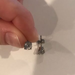 James Avery White Sapphire Ear Posts